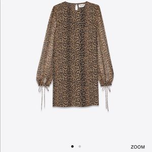 YSL leopard shift dress